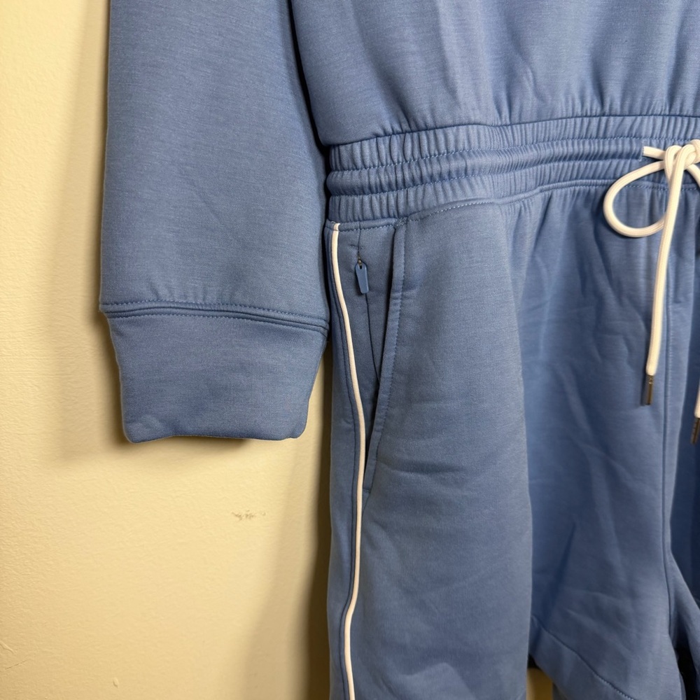 NWT Abercrombie And Fitch YPB neoKNIT Half Zip Long Sleeve Romper Size XL Blue - Picture 3 of 8